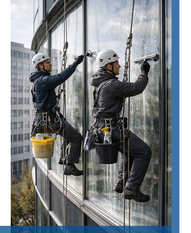 Мойка панорамных окон в Сарове от 365 р. заказать у ВЫСОТНИК-Сро