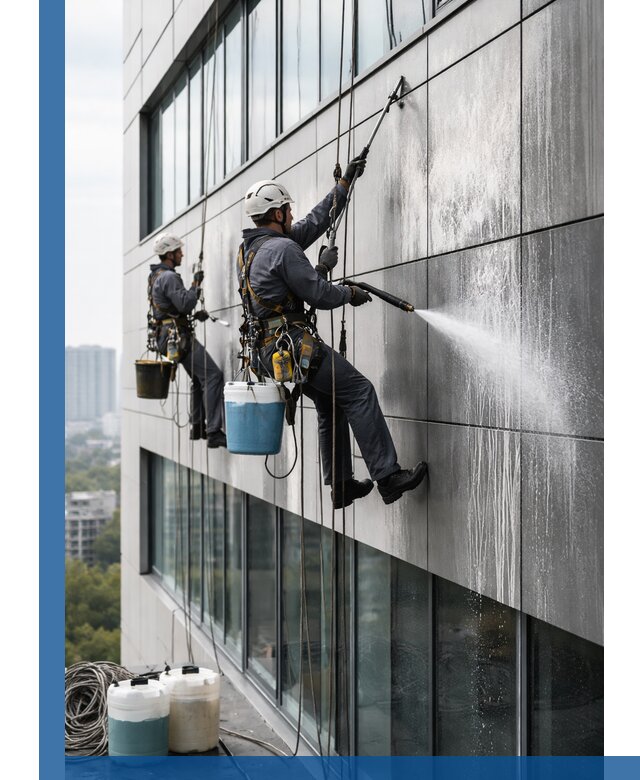 Профессиональная мойка вентилируемых фасадов в Сарове