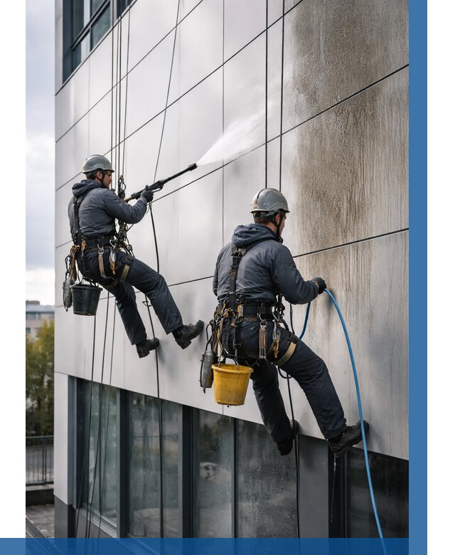 Мойка фасада из композита в Сарове по цене от 312 р. | ВЫСОТНИК-Сро