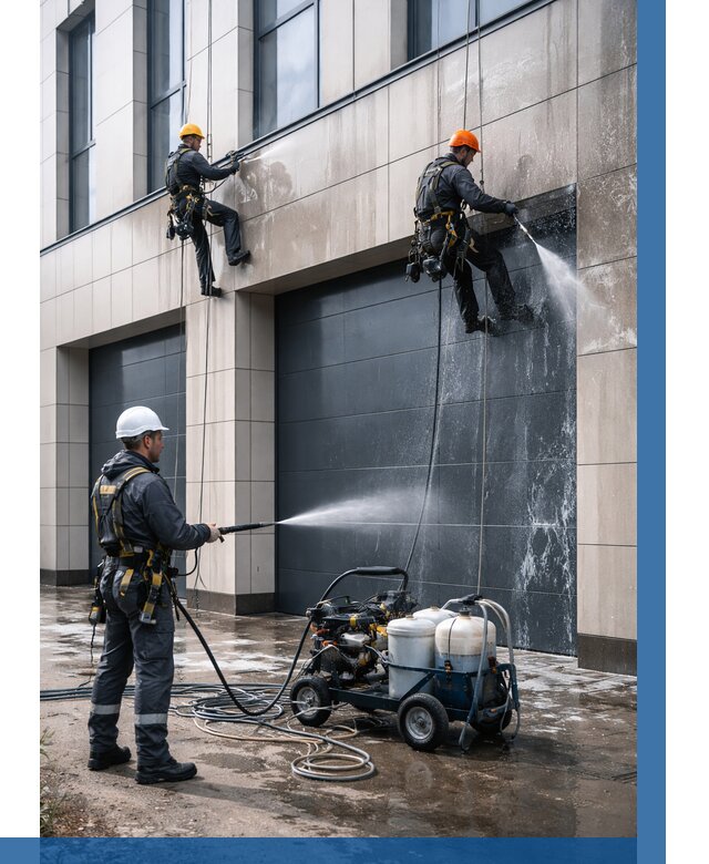 Послестроительная мойка фасада в Сарове от 312 р. | ВЫСОТНИК-Сро