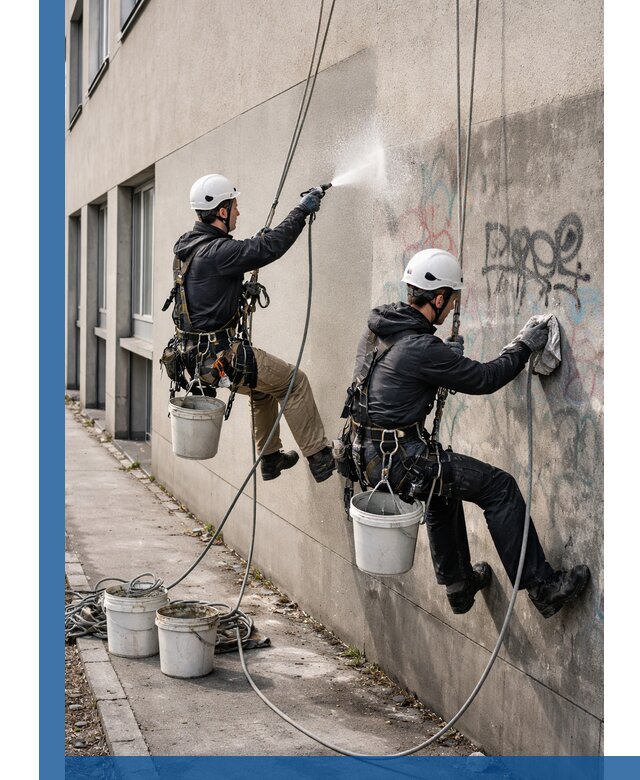 Антиграффити покрытие фасада с защитой от надписей в Сарове