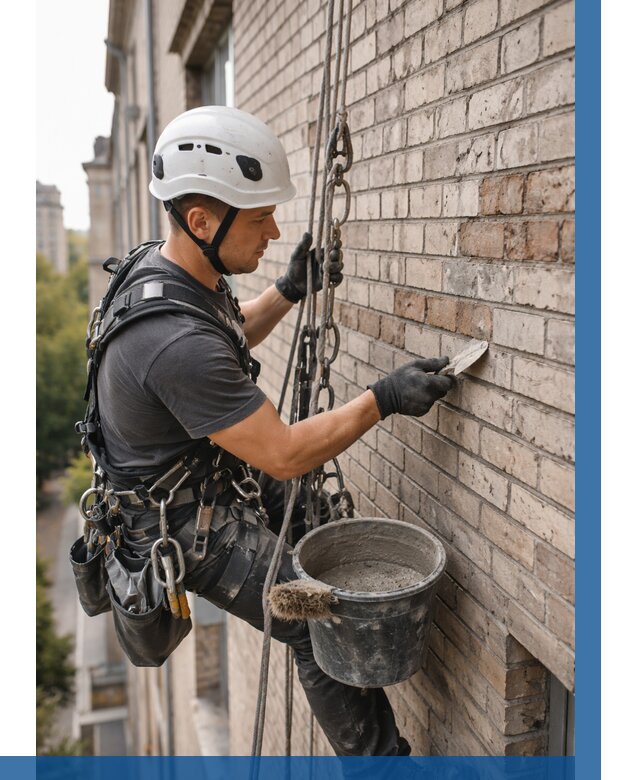 Ремонт кирпичной кладки фасада в Сарове от 1875 р. | ВЫСОТНИК-Сро