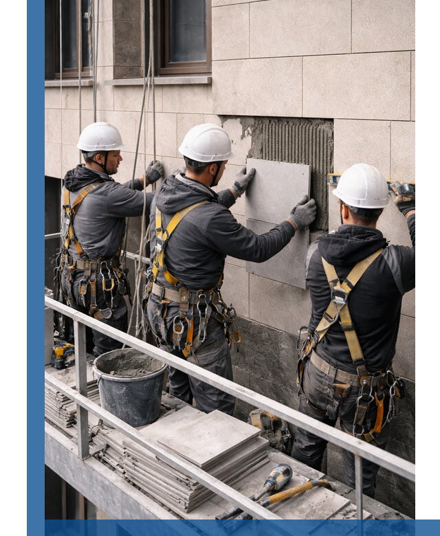 Ремонт облицовки фасада плиткой в Сарове с гарантией