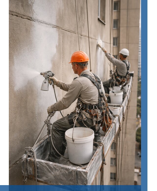 Грунтовка фасада на высоте в Сарове от 125 р. | ВЫСОТНИК-Сро