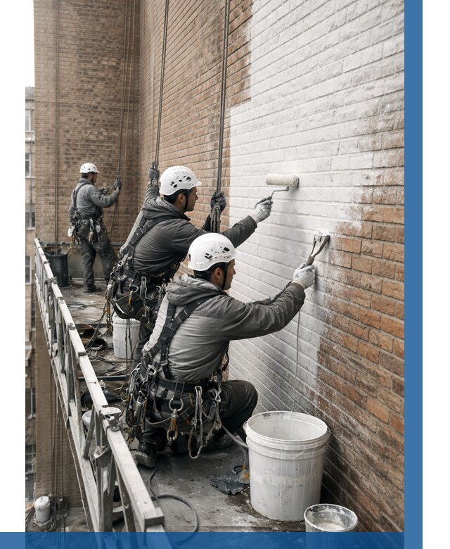 Покраска кирпичного фасада в Сарове от 365 р. | ВЫСОТНИК-Сро