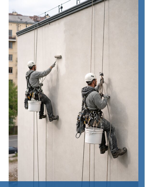 Покраска оштукатуренного фасада в Сарове от 333 р. | ВЫСОТНИК-Сро