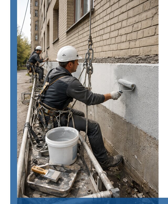 Окраска цоколя здания в Сарове профессионально и надежно