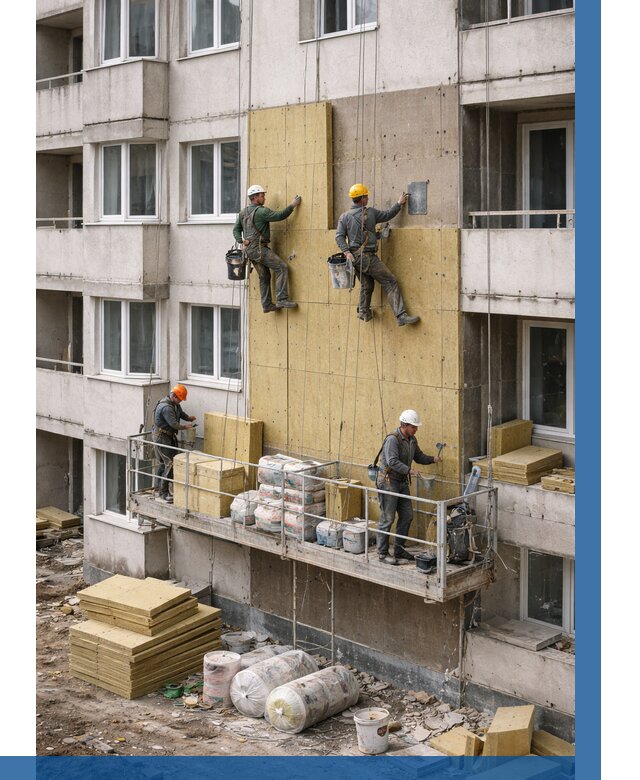 Утепление фасада минватой в Сарове от 1562 р. | ВЫСОТНИК-Сро