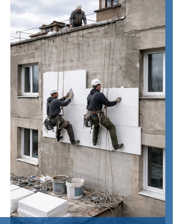 Утепление фасада пенополистиролом в Сарове от 1875 р. | ВЫСОТНИК-Сро