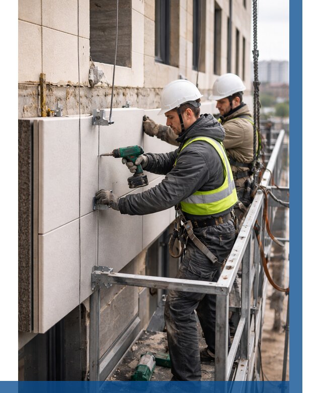 Монтаж фасадных термопанелей в Сарове от 1562 р. | ВЫСОТНИК-Сро