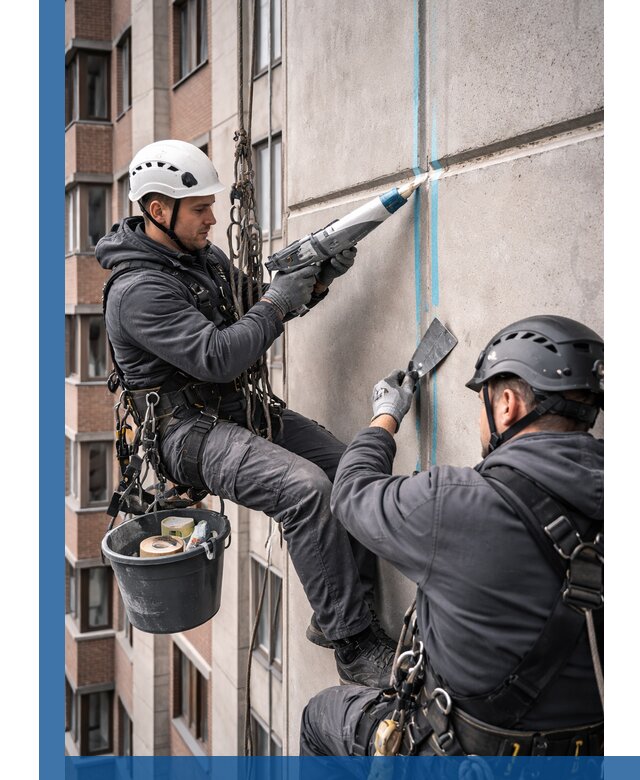 Вторичная герметизация швов фасада и кровли в Сарове