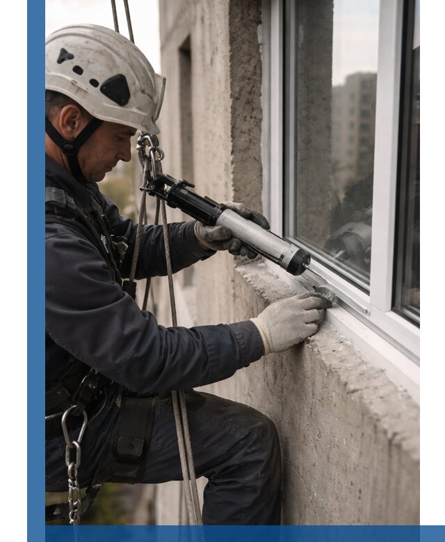 Герметизация оконных швов снаружи в Сарове профессионально