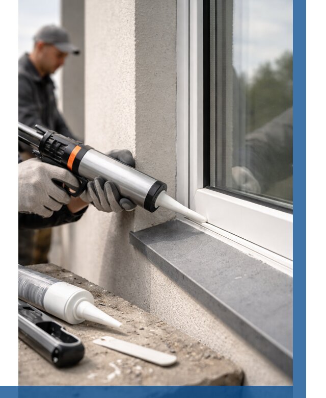 Герметизация монтажных швов окон в Сарове от 677 р. | ВЫСОТНИК-Сро