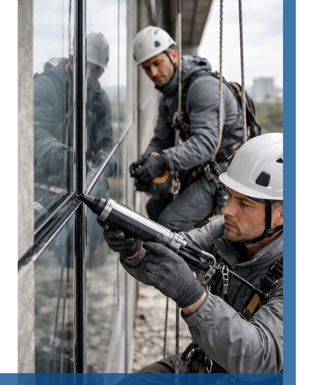 Герметизация витражных швов в Сарове от 677 р. | ВЫСОТНИК-Сро