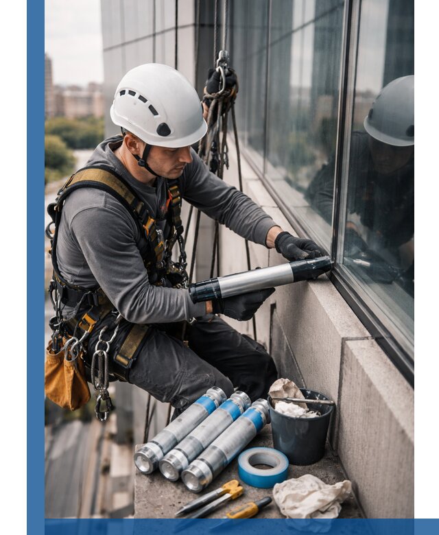 Герметизация стыков витража в Сарове для герметичных фасадов