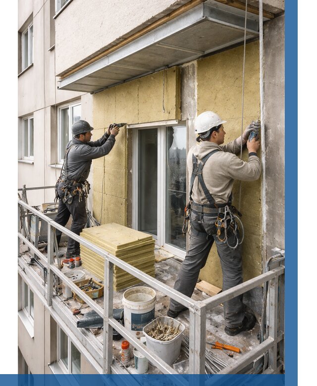 Утепление балкона снаружи в Сарове от 1666 р. под ключ ВЫСОТНИК-Сро