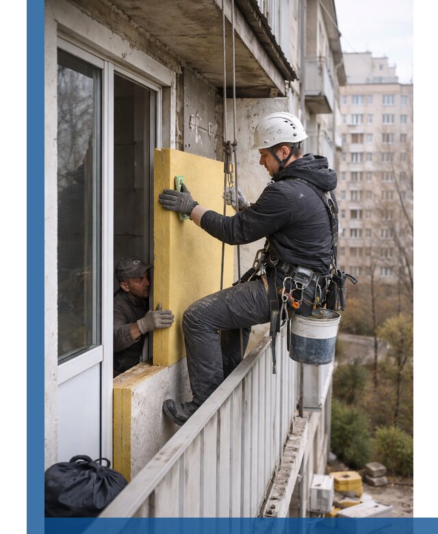Профессиональное утепление балкона снаружи в Сарове под ключ
