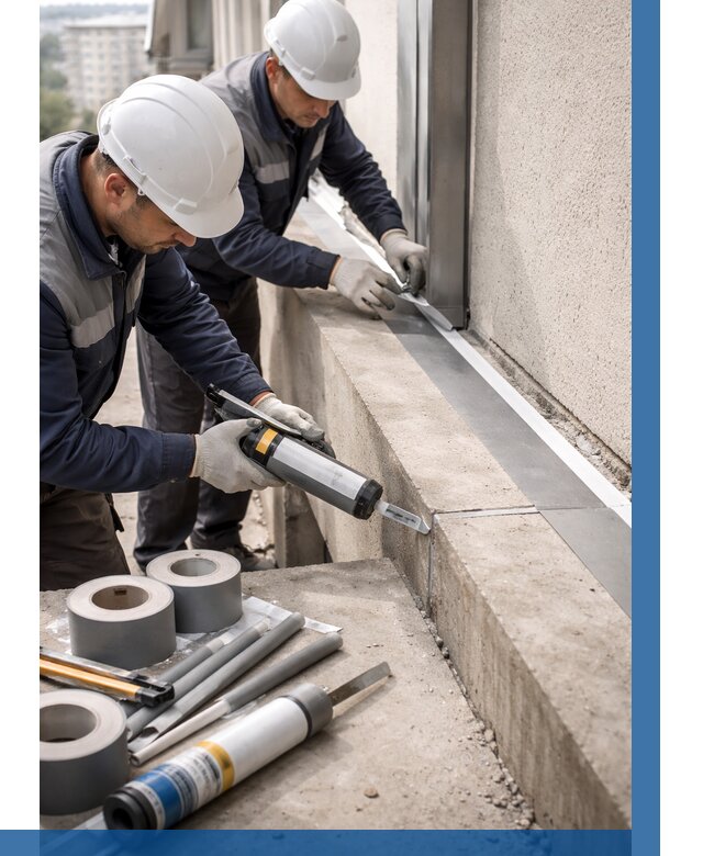 Герметизация примыкания балкона в Сарове от 4687 р. | ВЫСОТНИК-Сро