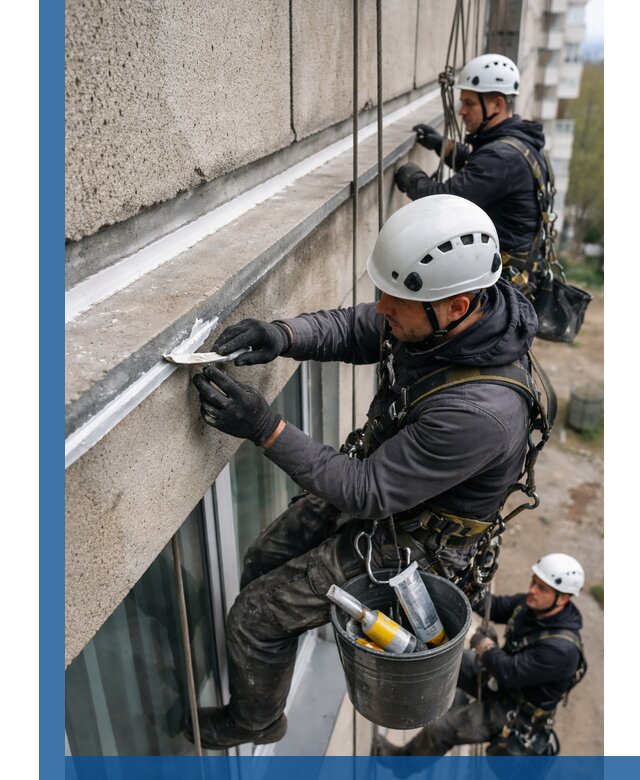 Герметизация примыкания балкона в Сарове под ключ с гарантией