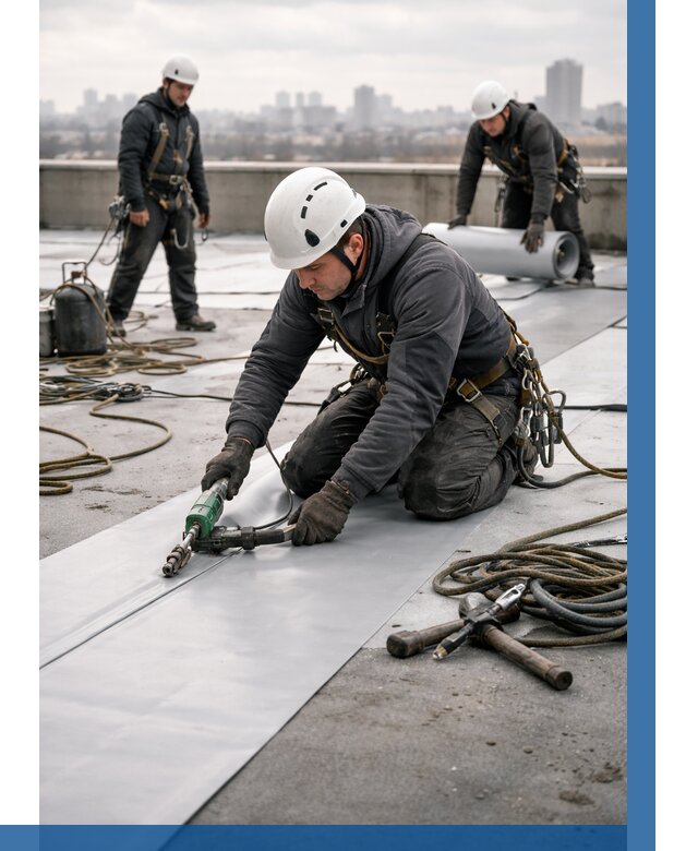 Ремонт мембранной кровли в Сарове от 1875 р./м2 | ВЫСОТНИК-Сро