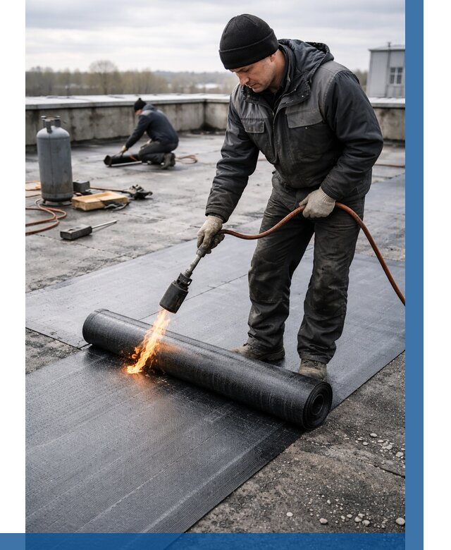 Ремонт наплавляемой кровли в Сарове от 729 р. | ВЫСОТНИК-Сро