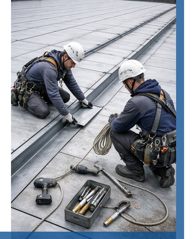 Ремонт фальцевой кровли в Сарове от 729 р. | ВЫСОТНИК-Сро