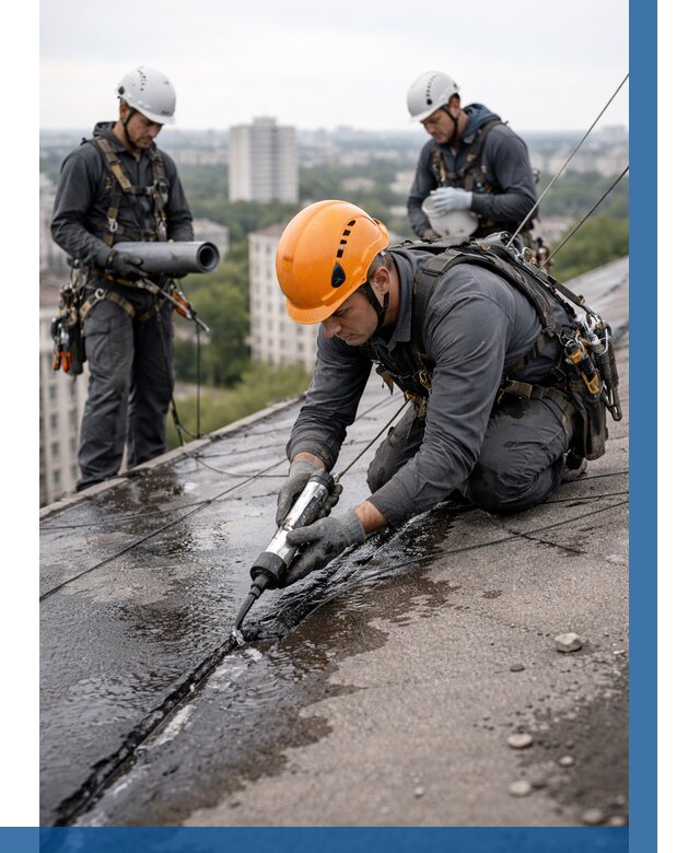 Устранение протечек кровли в Сарове от 12498 р. | ВЫСОТНИК-Сро