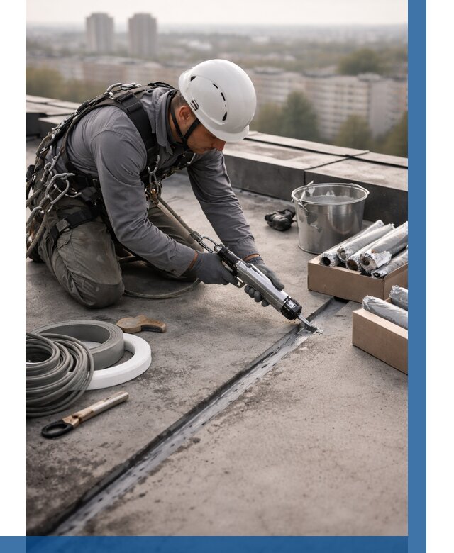 Герметизация швов кровли в Сарове от 469 р./м2 | ВЫСОТНИК-Сро