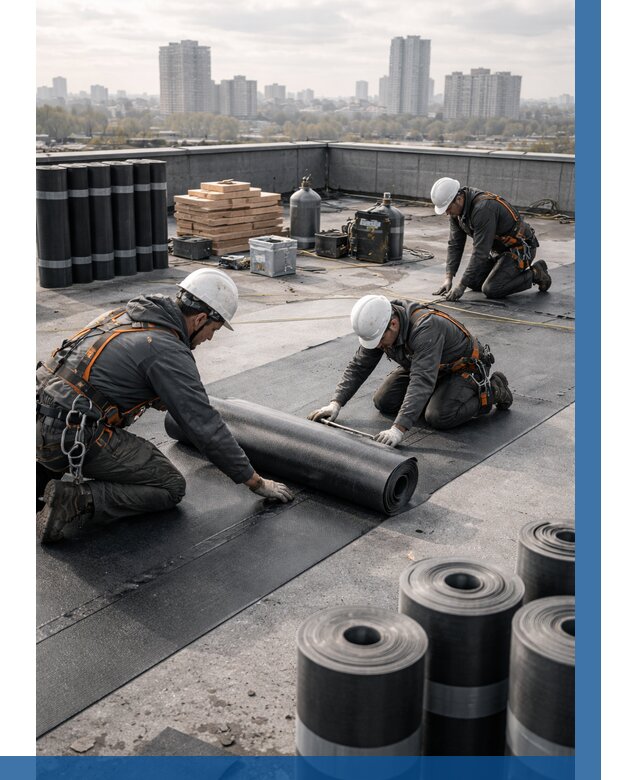 Монтаж мягкой кровли под ключ в Сарове от 469 р. | ВЫСОТНИК-Сро