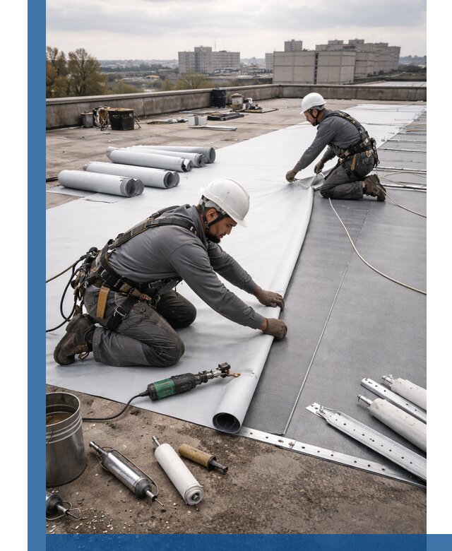 Монтаж мембранной кровли в Сарове для промышленных зданий