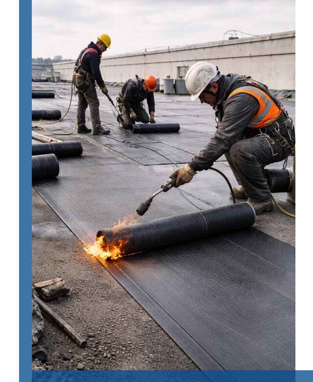 Монтаж наплавляемой кровли в Сарове профессионально