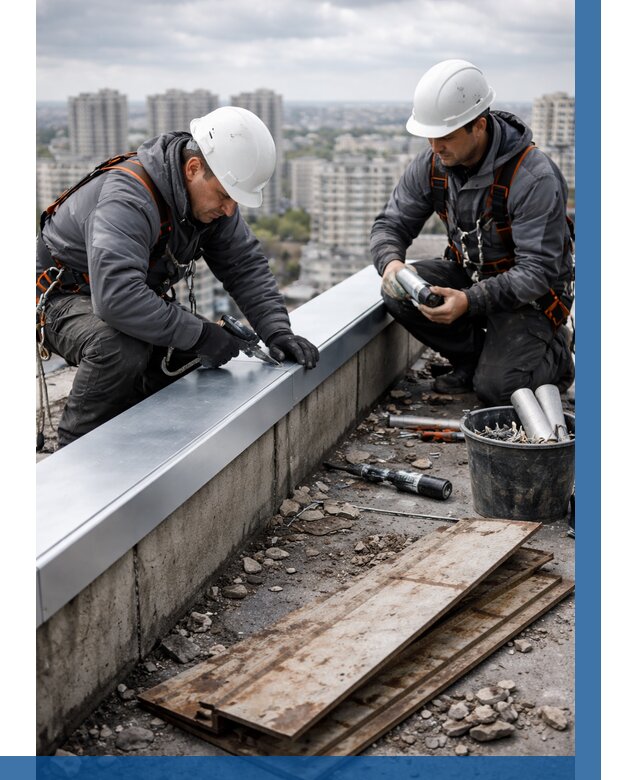 Замена парапетных крышек под ключ в Сарове от 1250 р. | ВЫСОТНИК-Сро