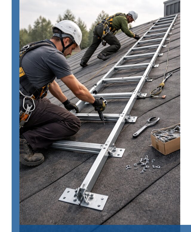 Профессиональный монтаж кровельной лестницы в Сарове под ключ