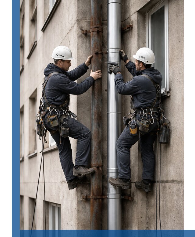 Замена водосточных труб в Сарове: монтаж и демонтаж под ключ