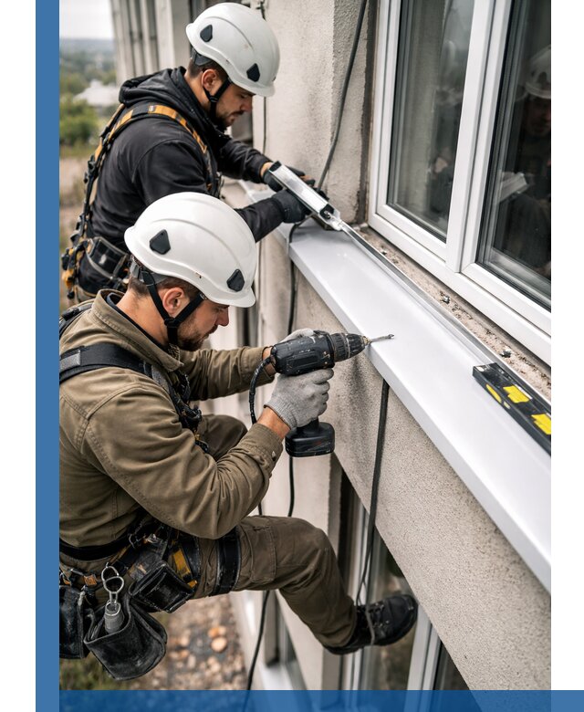 Профессиональный монтаж оконных отливов и отведения воды в Сарове