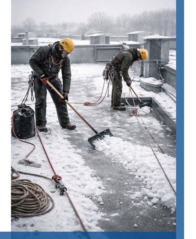 Очистка крыши от снега в Сарове от 7811 р. | ВЫСОТНИК-Сро