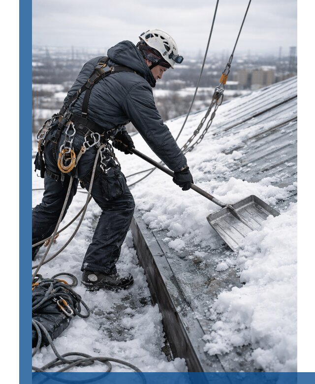 Профессиональная очистка кровли от снега и наледи в Сарове