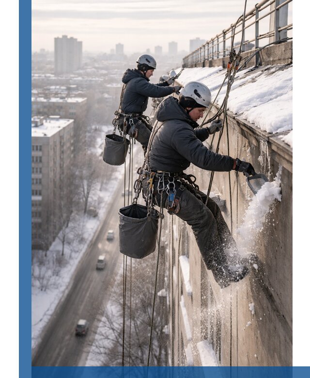 Очистка карнизов от снега в Сарове профессионально и безопасно