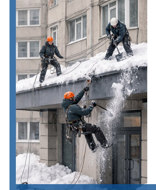 Безопасная очистка навесов от снега в Сарове круглогодично