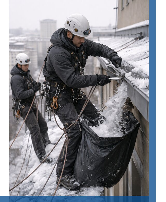 Аварийная очистка крыши в Сарове под ключ от 312 р. | ВЫСОТНИК-Сро