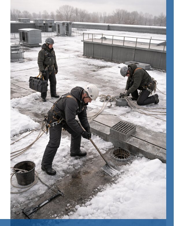 Абонентское обслуживание кровли зимой в Сарове от 8332 р. | ВЫСОТНИК-Сро