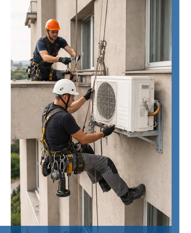 Монтаж внешнего блока кондиционера в Сарове от 6770 р. | ВЫСОТНИК-Сро