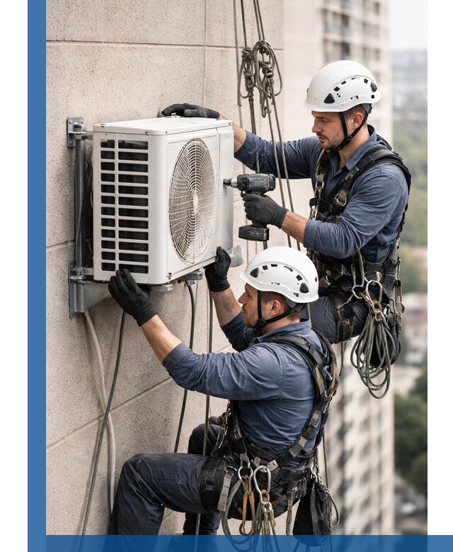 Монтаж внешнего блока кондиционера в Сарове установка и крепление