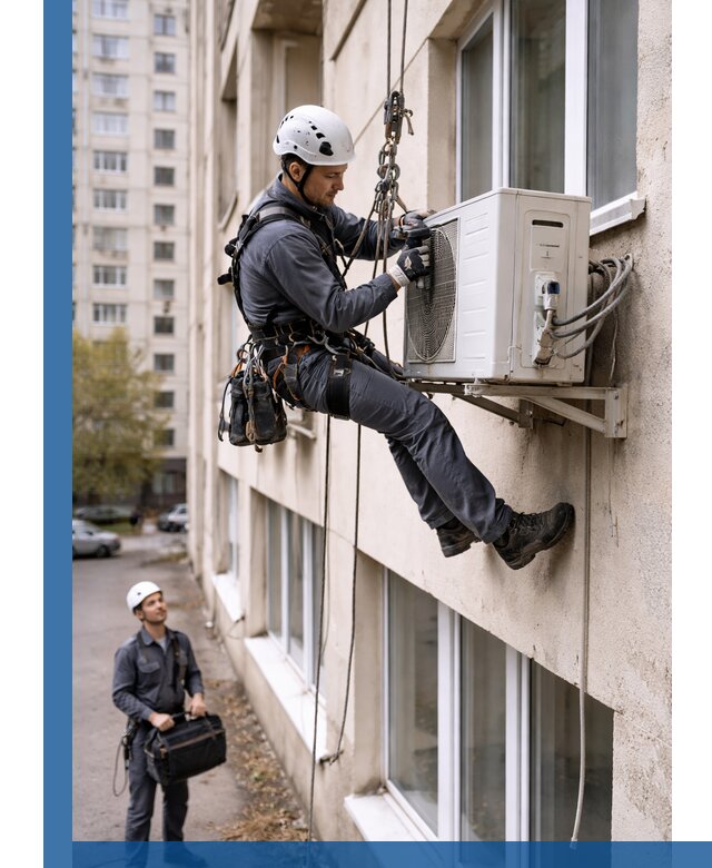 Демонтаж внешнего блока кондиционера в Сарове профессионально