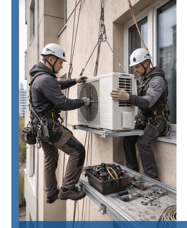 Перенос внешнего блока кондиционера в Сарове с монтажом и крепежом