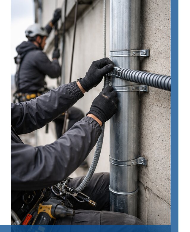 Монтаж гофры для кабеля в Сарове от 312 р. | ВЫСОТНИК-Сро