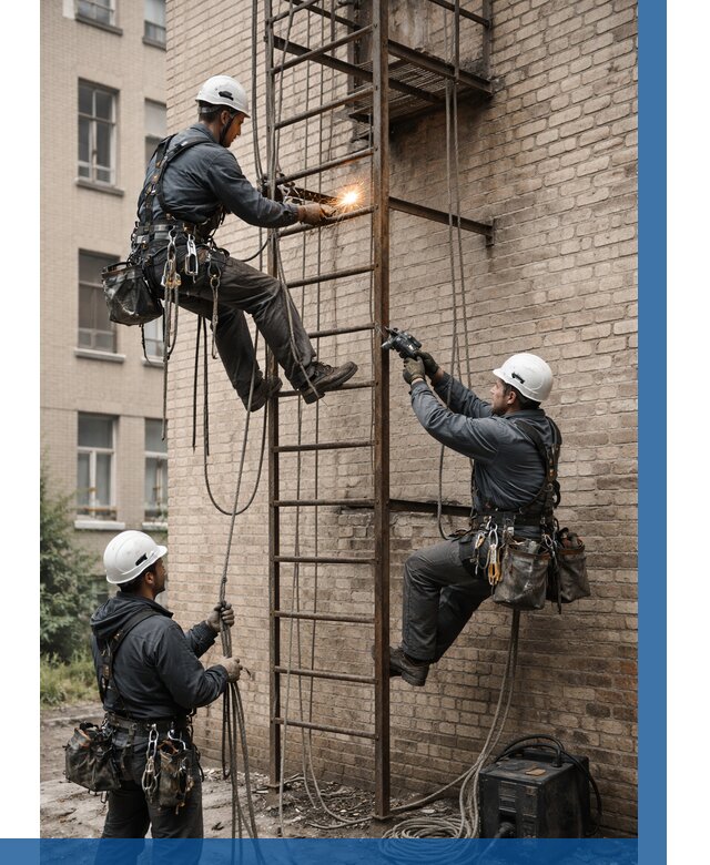 Ремонт пожарной лестницы в Сарове от 7811 р. | ВЫСОТНИК-Сро