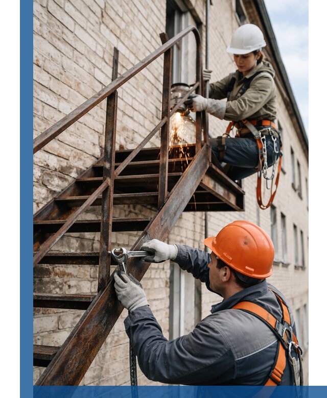 Ремонт и восстановление пожарных лестниц с выездом в Сарове