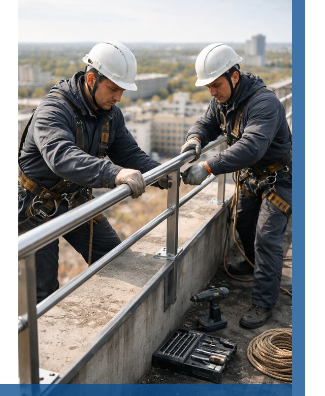 Монтаж перил на высоте в Сарове от 2604 р. | ВЫСОТНИК-Сро