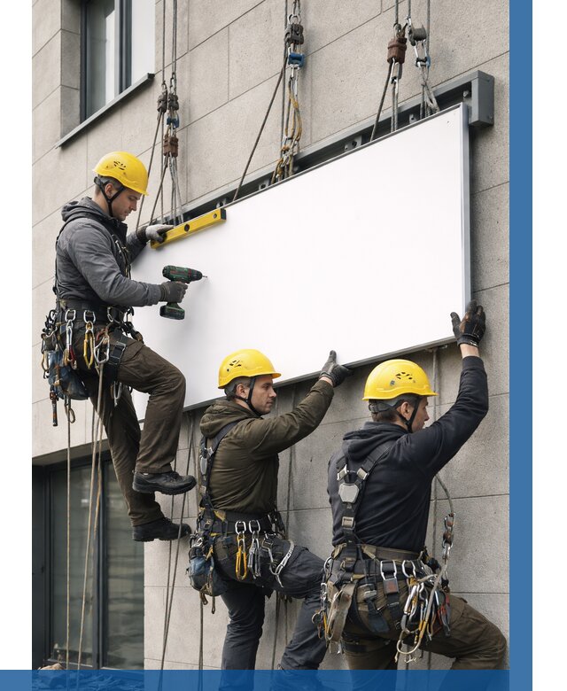 Монтаж рекламной вывески в Сарове от 8332 р. | ВЫСОТНИК-Сро